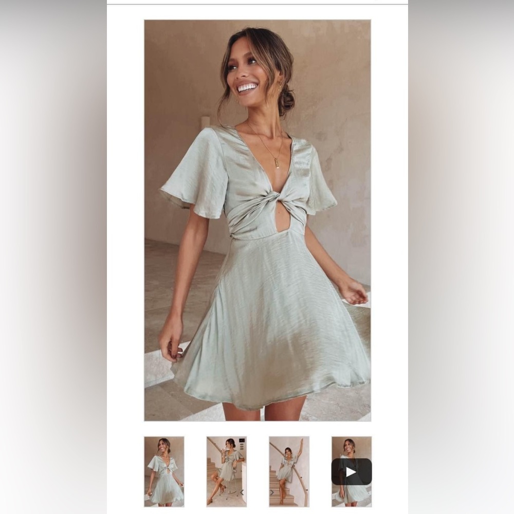 Billy J Luna dress in olive - size 12